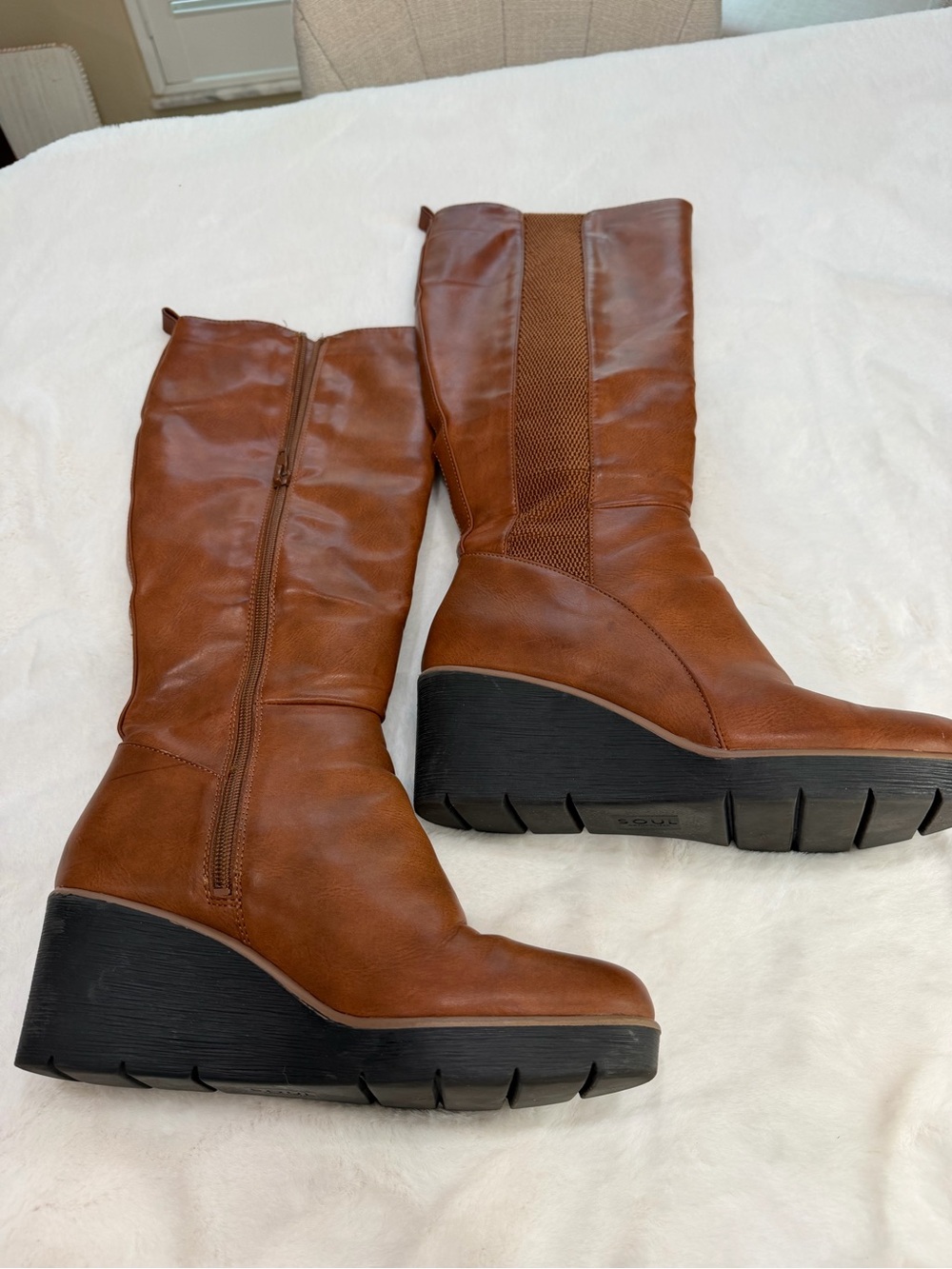 Soul Naturalizer Women’s Adrian Tall Wedge Boot - Brown Size 7.5 - Picture 4 of 8